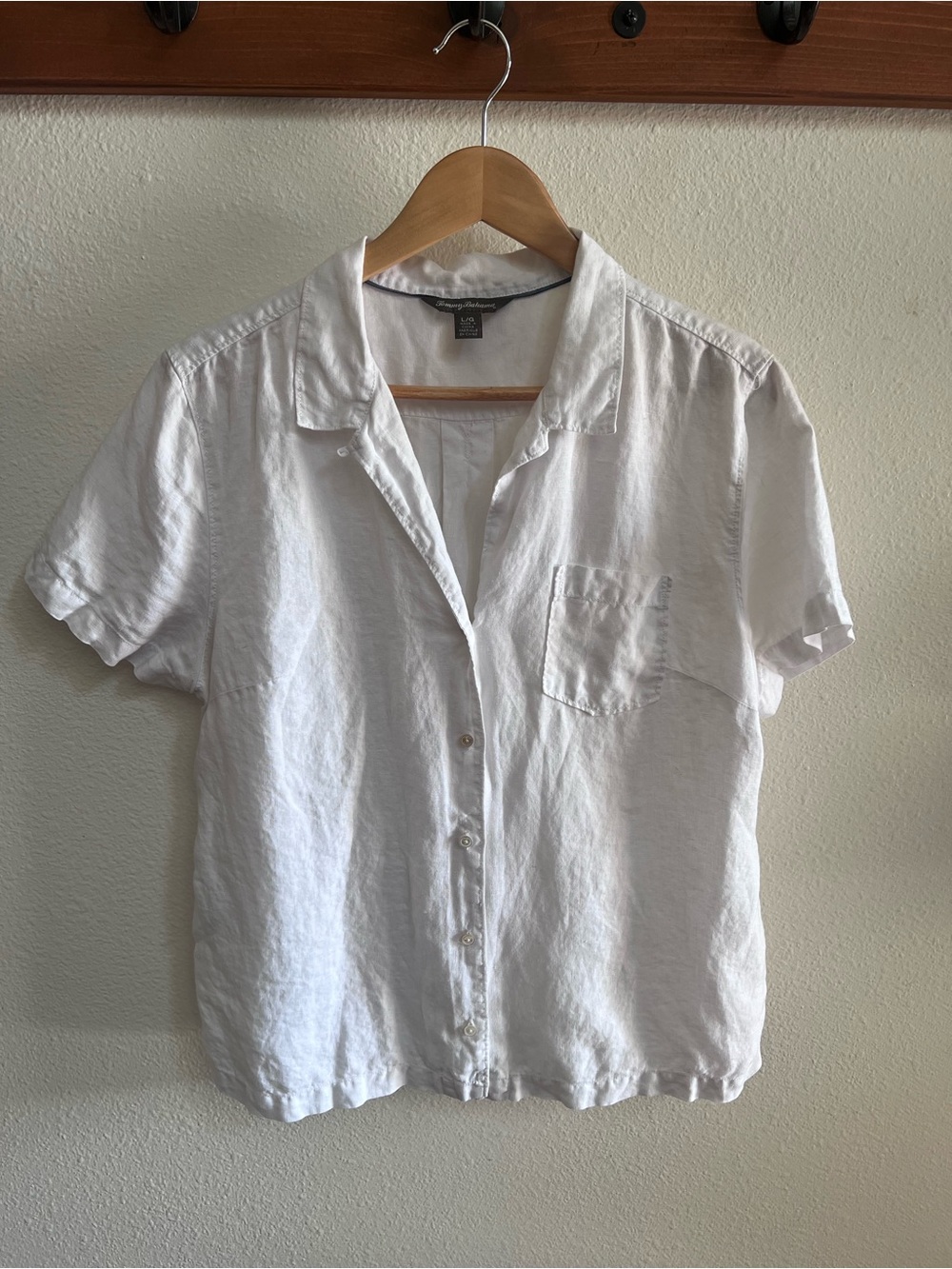 Tommy Bahama White Linen Button Down Shirt